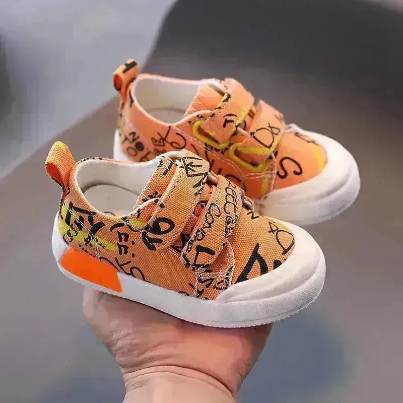 Baby Shoes Female 0-2 Years Old 1 Kids Canvas Shoes Boys Sneakers