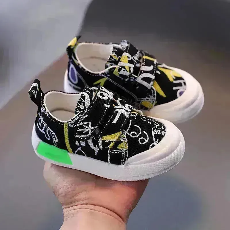 Baby Shoes Female 0-2 Years Old 1 Kids Canvas Shoes Boys Sneakers