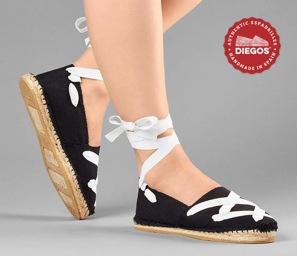 Black classic laces espadrilles