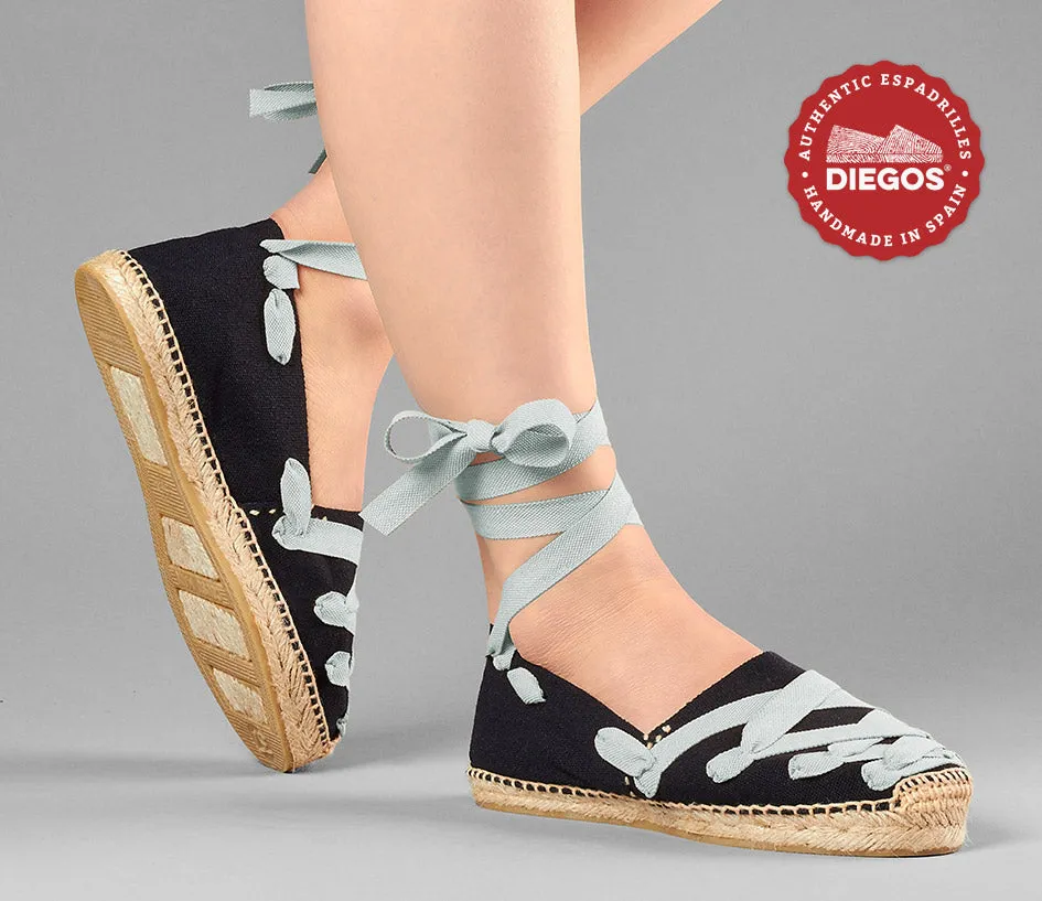 Black Pamplona espadrilles