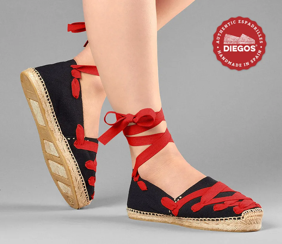 Black Pamplona espadrilles
