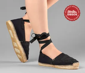 Black Pamplona espadrilles