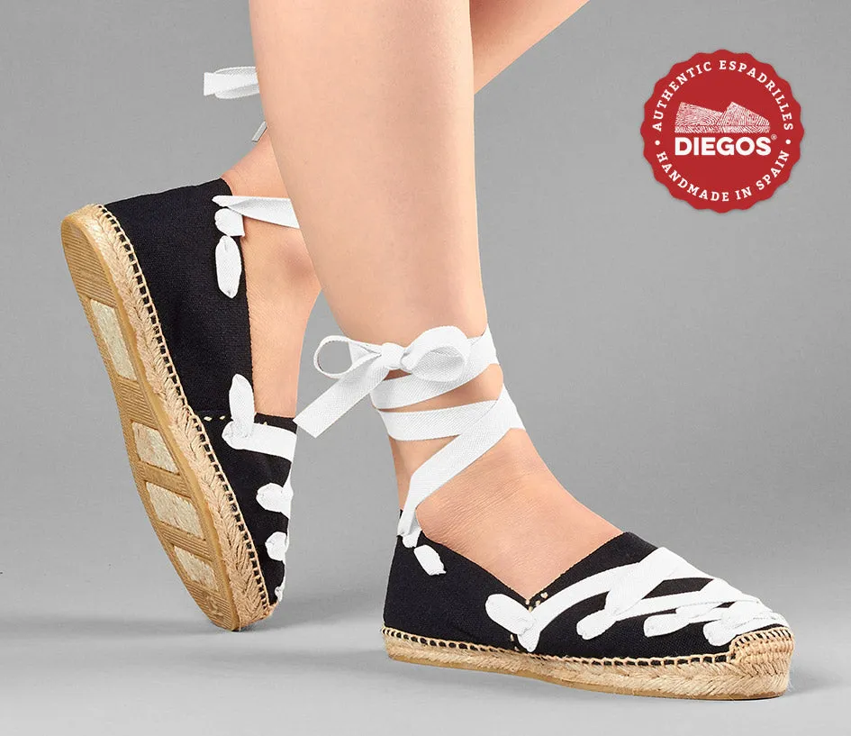 Black Pamplona espadrilles