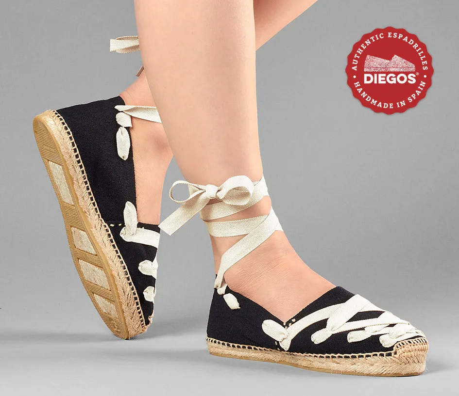 Black Pamplona espadrilles