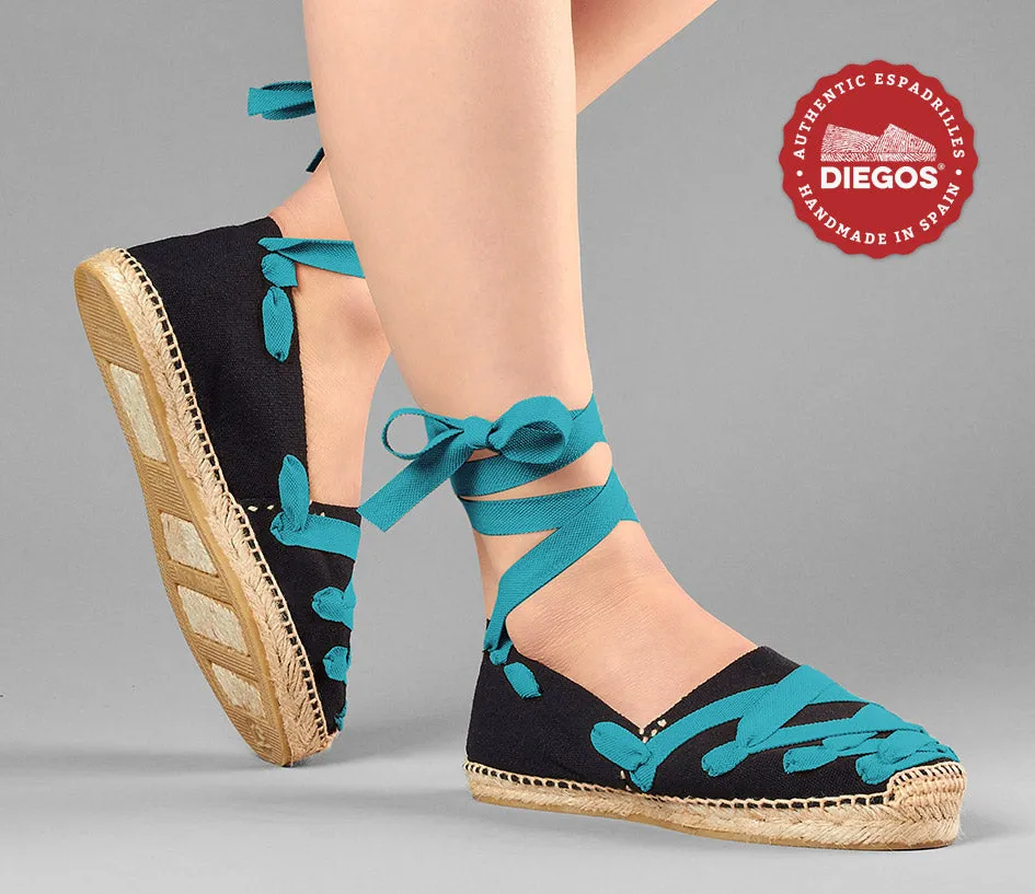 Black Pamplona espadrilles