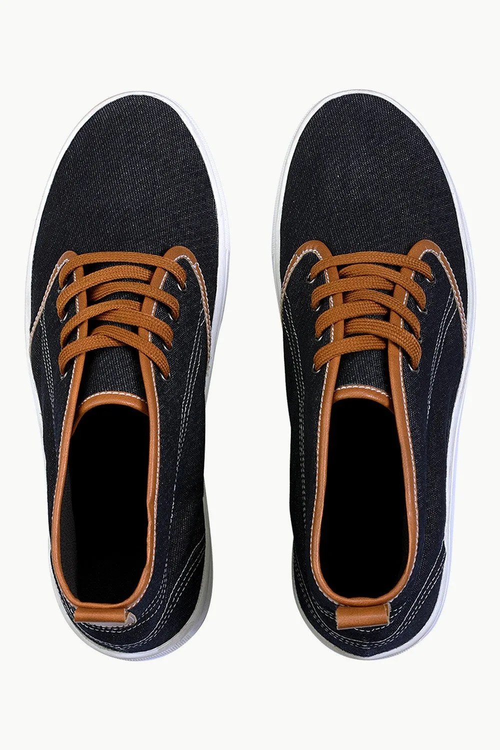 Canvas High Ankle Lace Up Plimsolls