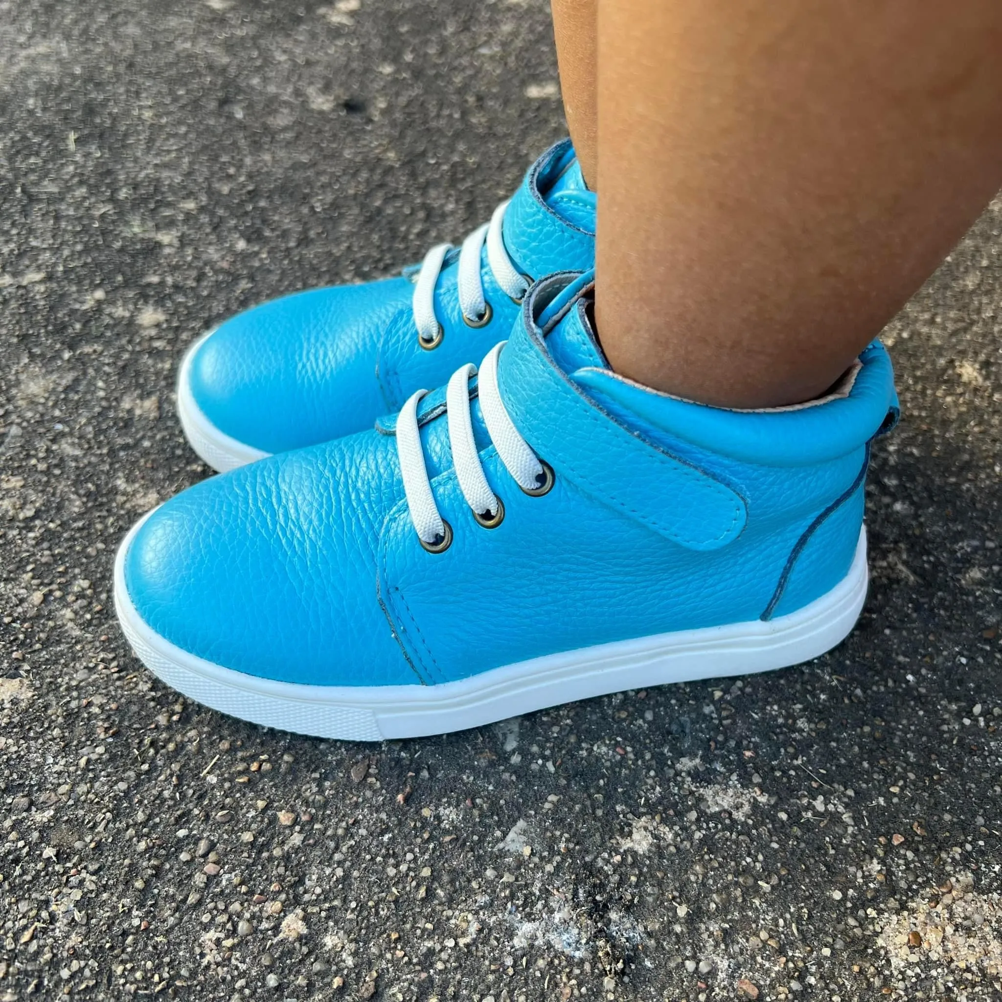 Capri Blue High Top Sneaks