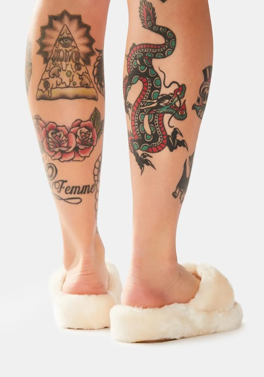 Cream Cozy Lover Slippers
