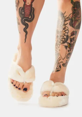 Cream Cozy Lover Slippers