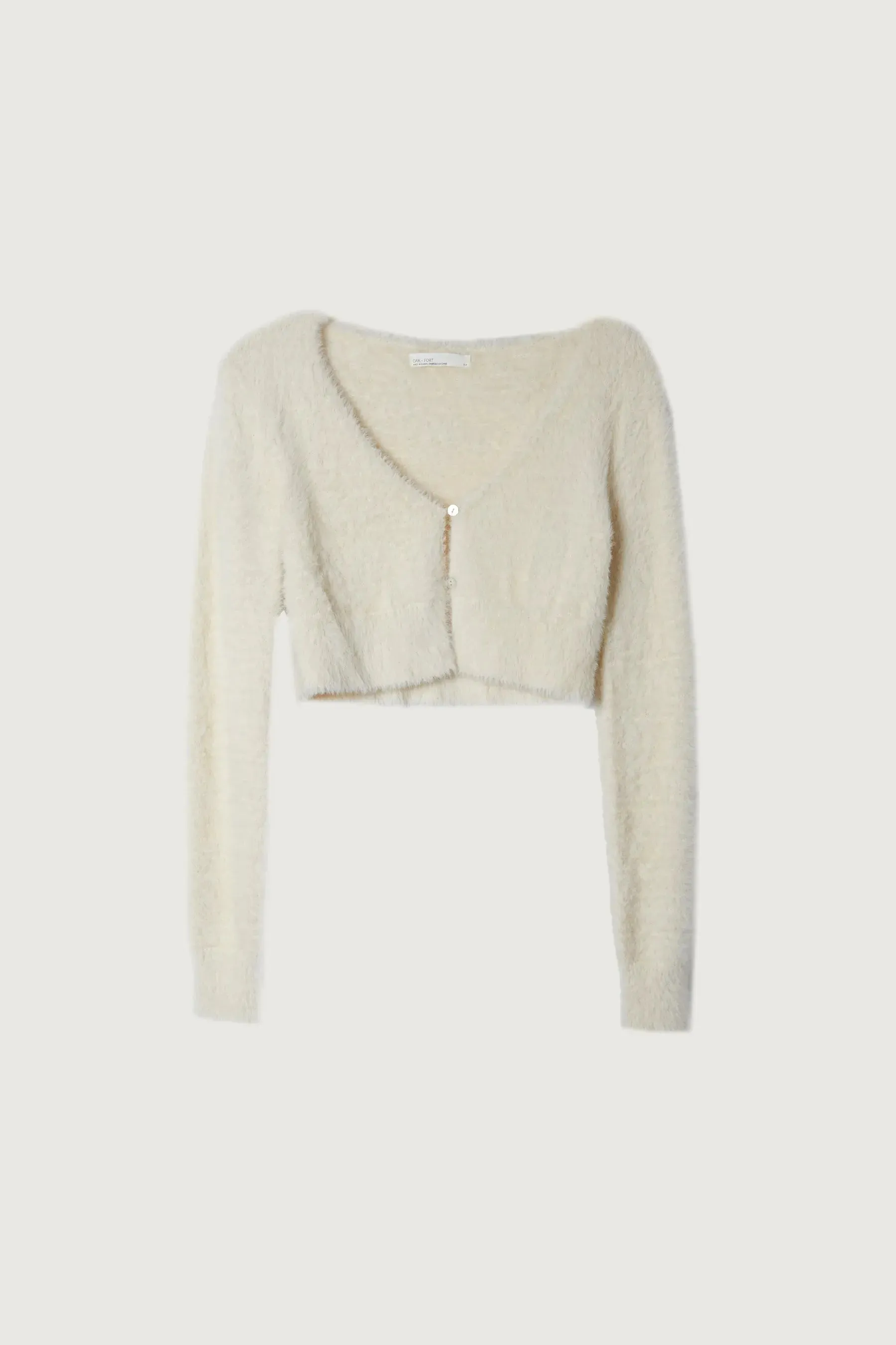 Cropped Fuzzy Cardigan
