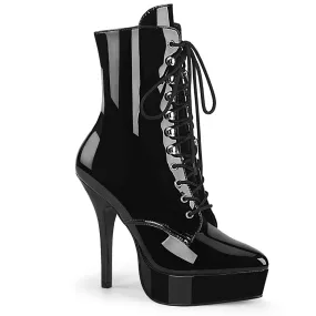 Devious Indulge 1020 Womens 5 1/4 Inch Heel, Front Lace, Platform Ankle Length Boots
