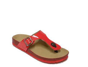 Docksteps Women's Red Patent Leather Thongs DSE105458