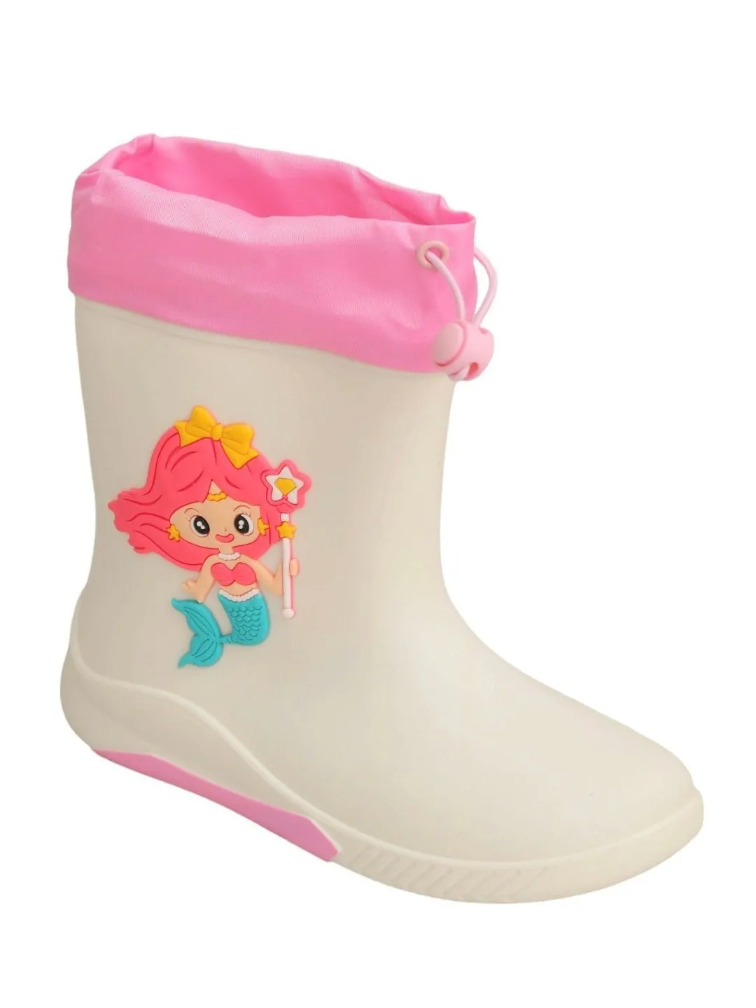 Enchanted Mermaid  White Rain Boots For Girls