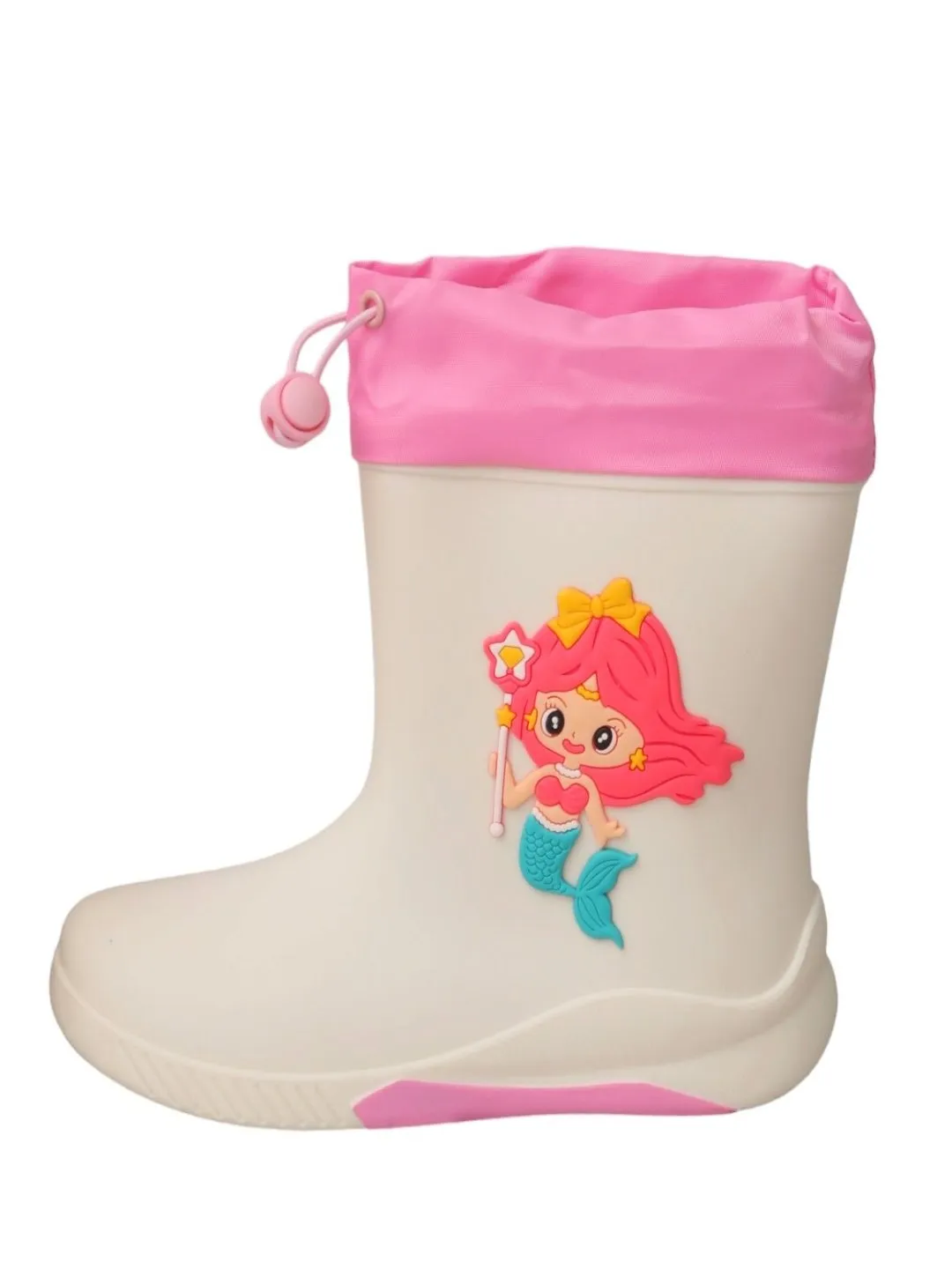 Enchanted Mermaid  White Rain Boots For Girls