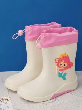Enchanted Mermaid  White Rain Boots For Girls