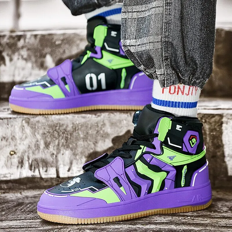 evangelion shoes anime costum sneakers 2022