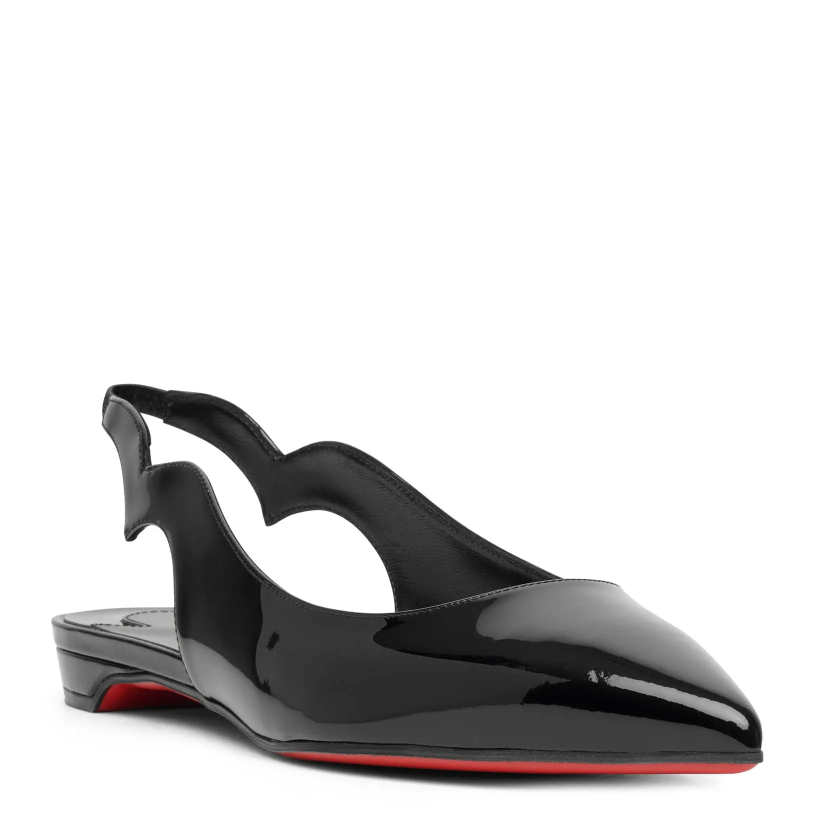Hot Chickita sling black patent flats