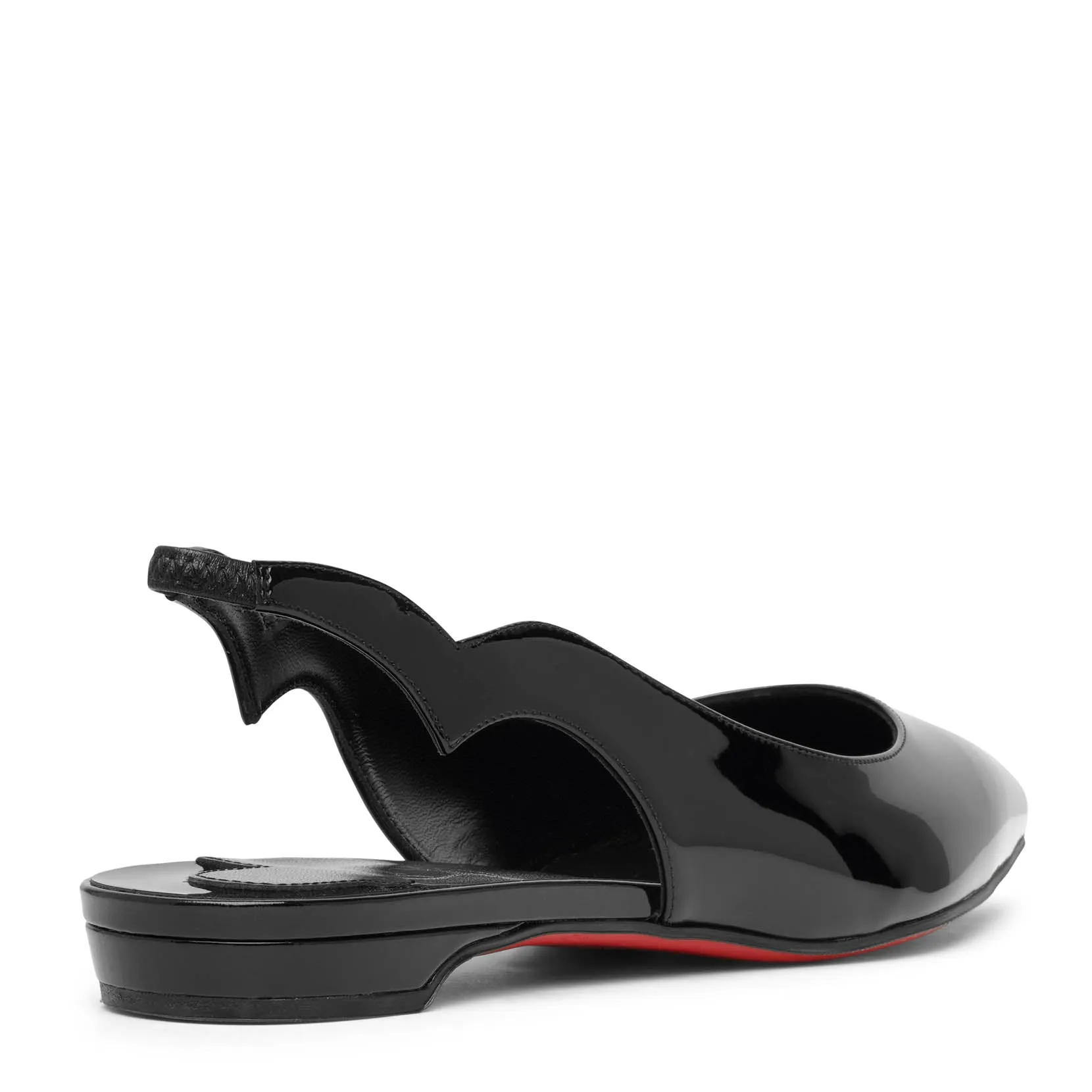 Hot Chickita sling black patent flats