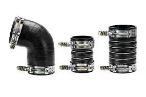 HPS Silicone Intercooler Hoses Chevy Silverado 2500/3500 6.6L Duramax Diesel (06-10) [High Temp Aramid Reinforced Boots Kit] Orange or Black