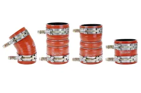 HPS Silicone Intercooler Hoses Ford F250/F350/F450 Superduty 6.0L PowerStroke (05-07) [High Temp Reinforced Boots Kit] Orange or Black