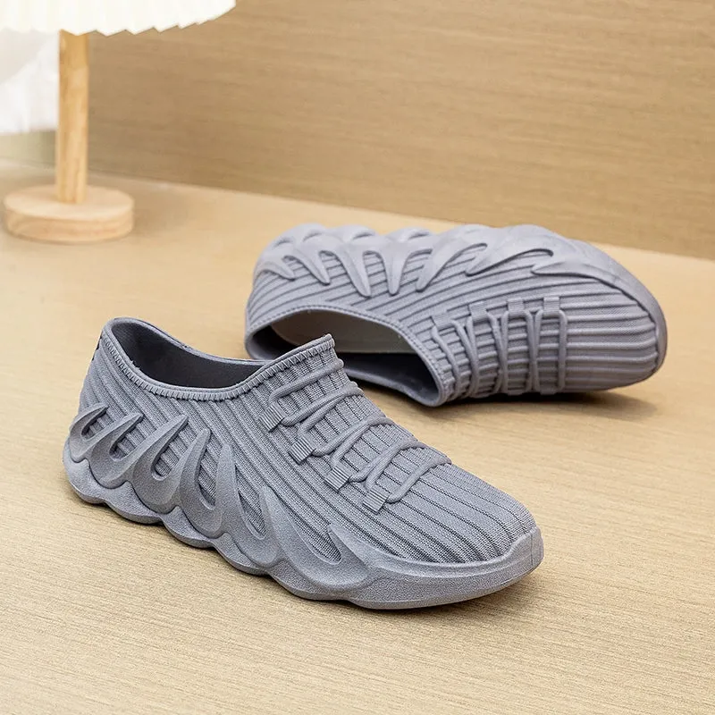 Men's Low Ankle Rain Boots Waterproof Non-Slip Short Rubber Shoes