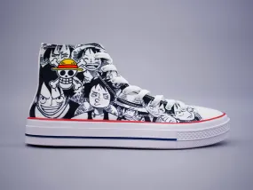Monkey D. Luffy High Top Canvas Sneakers - One Piece