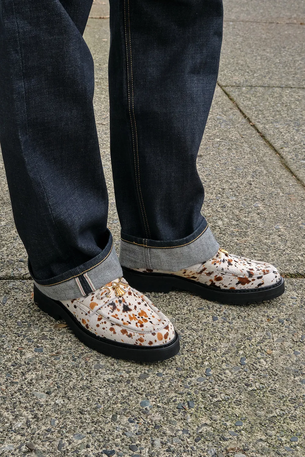 Palace Loafer - Multi White Pony Hair