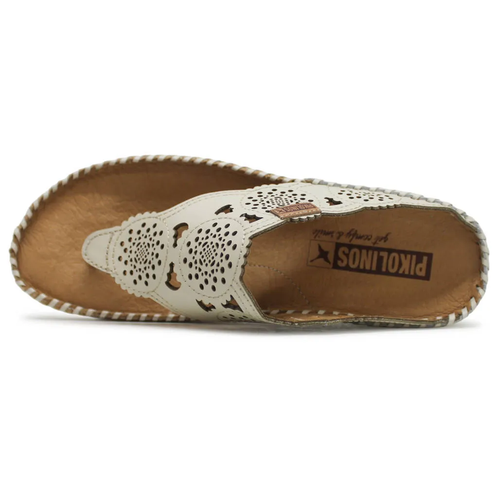 Pikolinos Marina W1C Leather Women's Toe Post Wedge Sandals