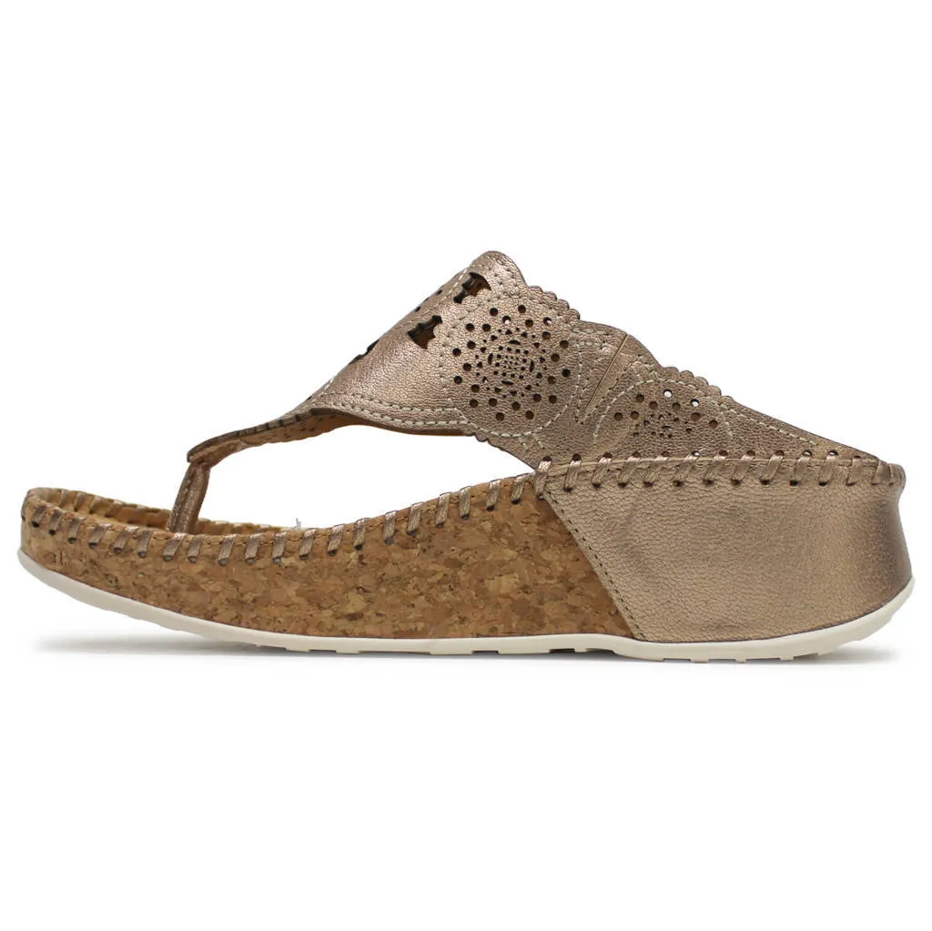 Pikolinos Marina W1C Leather Women's Toe Post Wedge Sandals