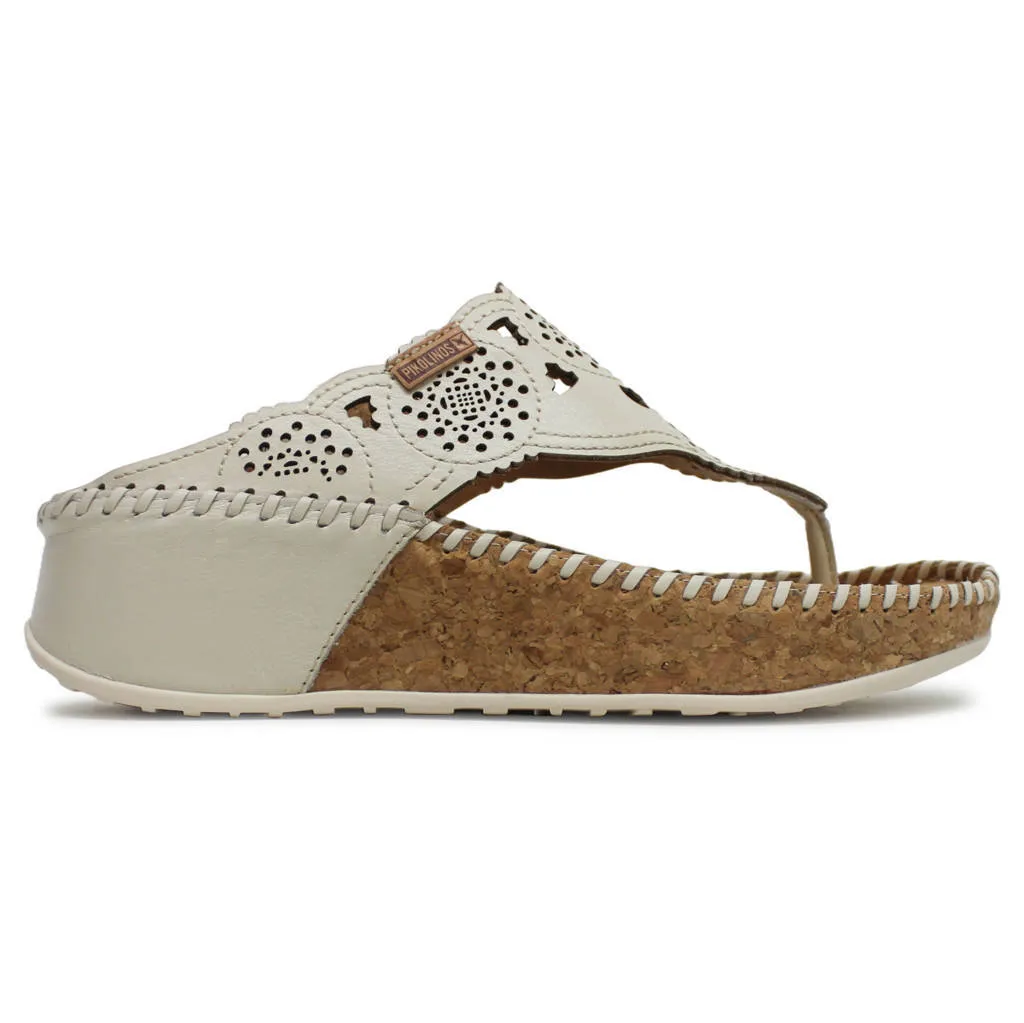 Pikolinos Marina W1C Leather Women's Toe Post Wedge Sandals