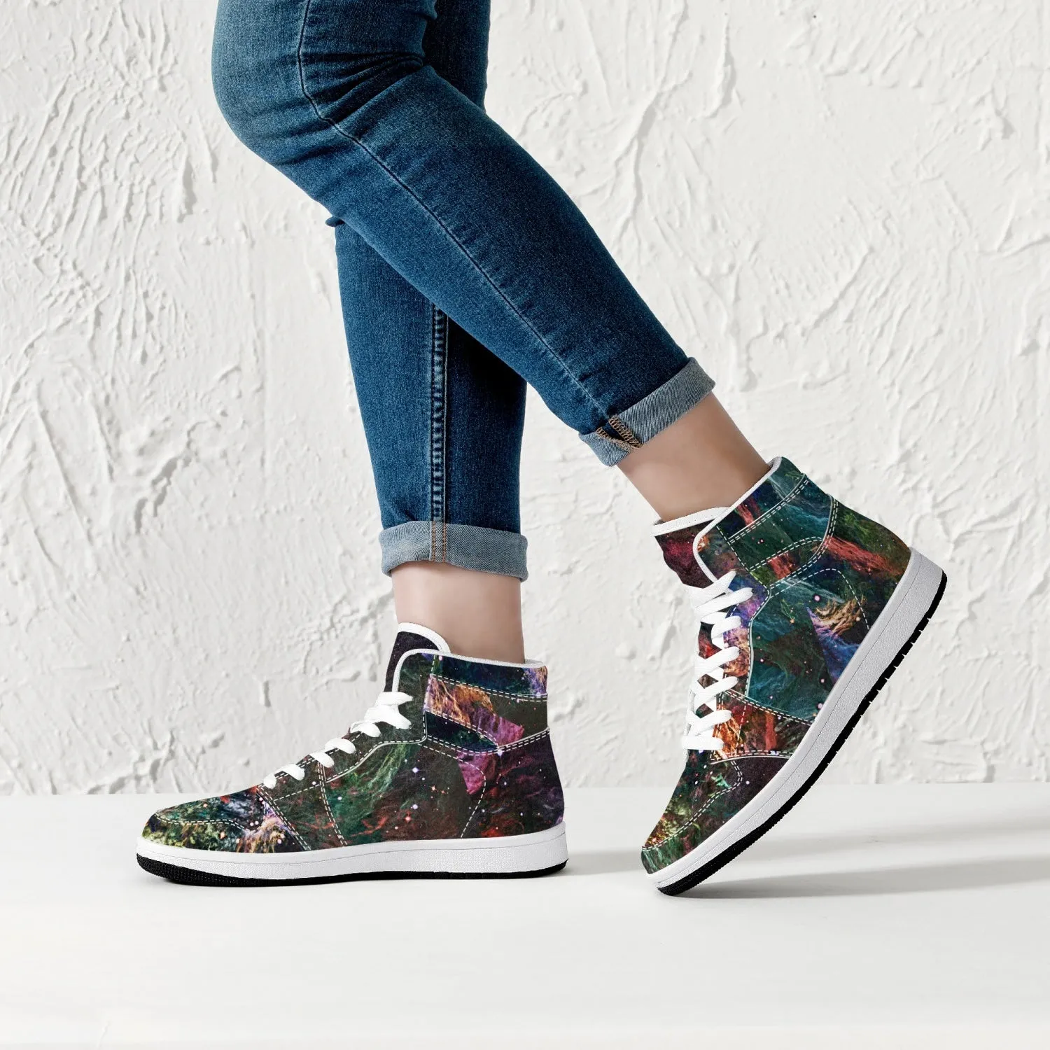 Prismyx Psychedelic Split-Style High-Top Sneakers