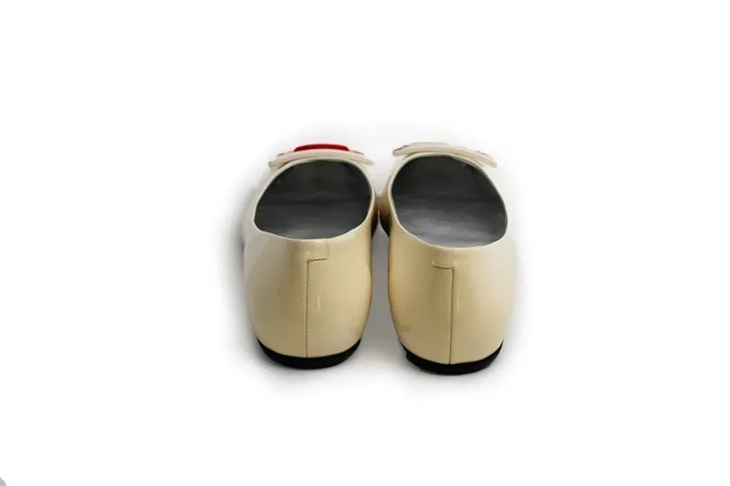 "Gommette Love Patent Ball" Ballet Flats