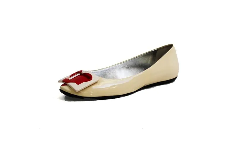 "Gommette Love Patent Ball" Ballet Flats