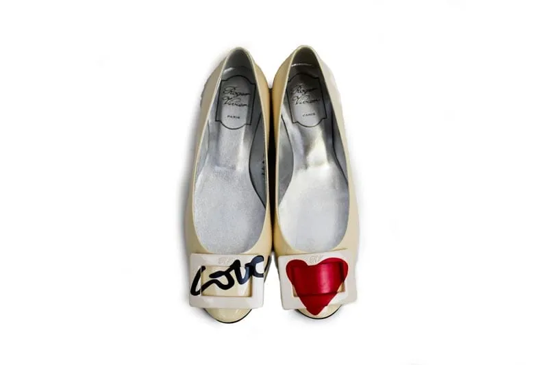 "Gommette Love Patent Ball" Ballet Flats