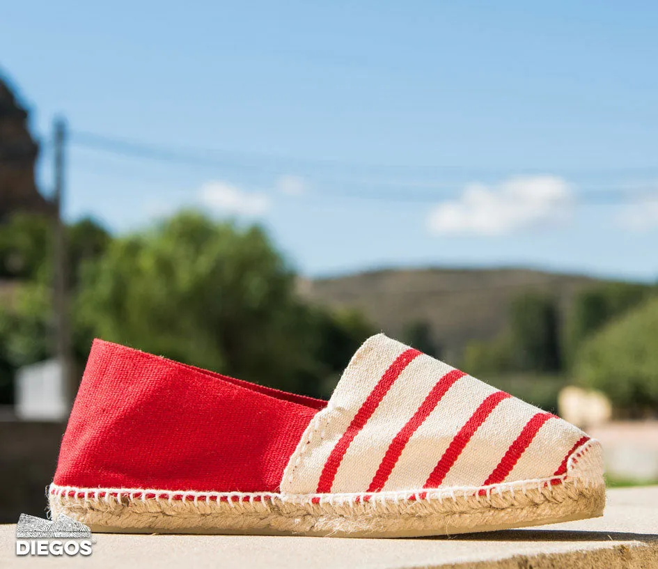 Red & ivory stripes