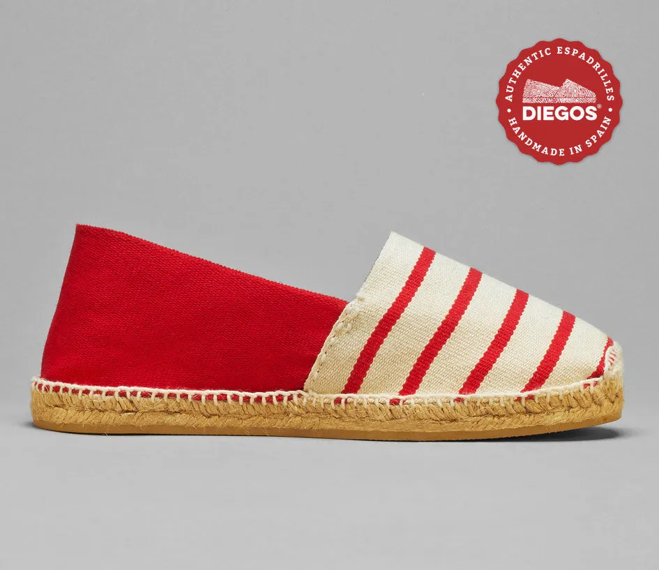 Red & ivory stripes