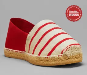 Red & ivory stripes