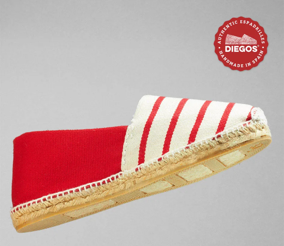 Red & ivory stripes