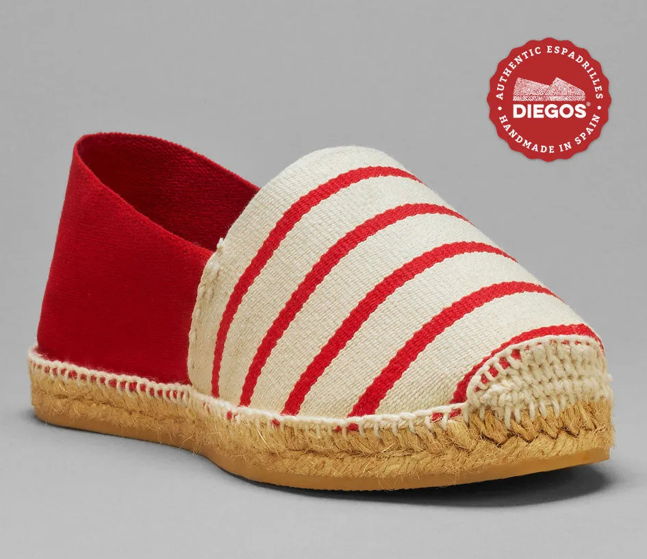 Red & ivory stripes