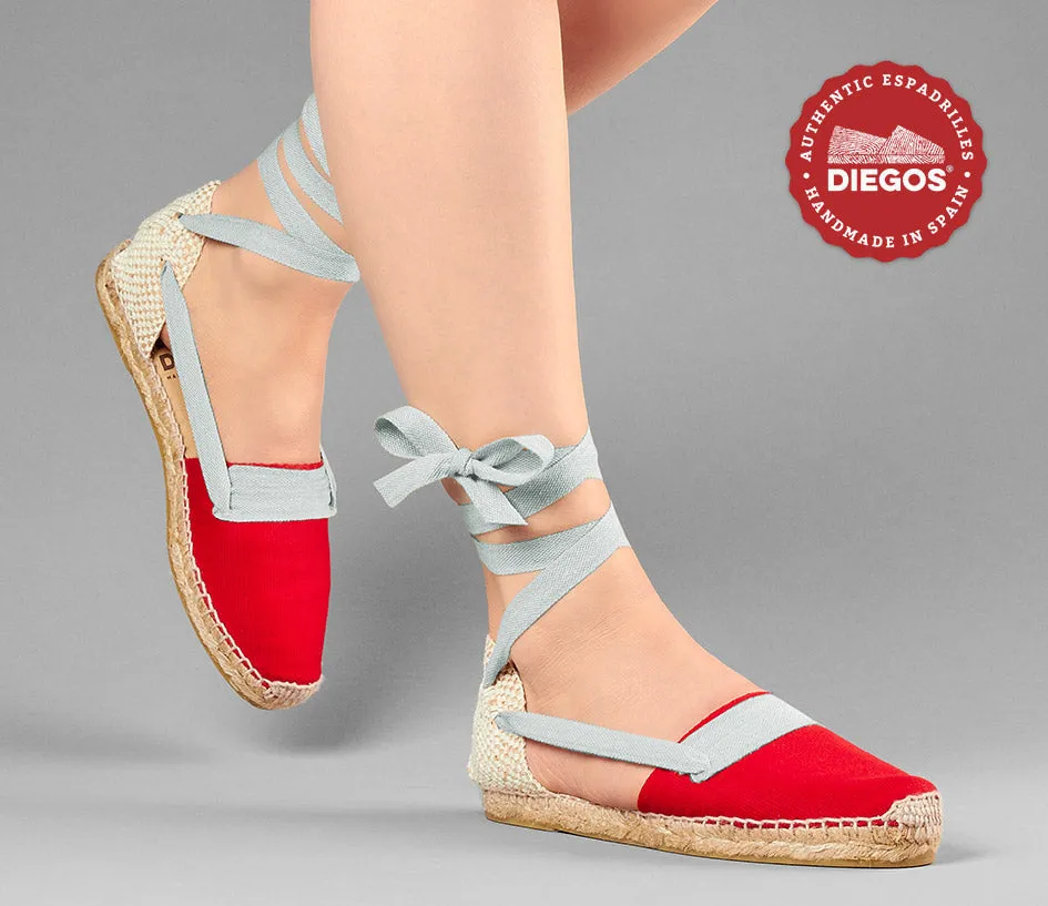 Red flat Lola Basque espadrilles