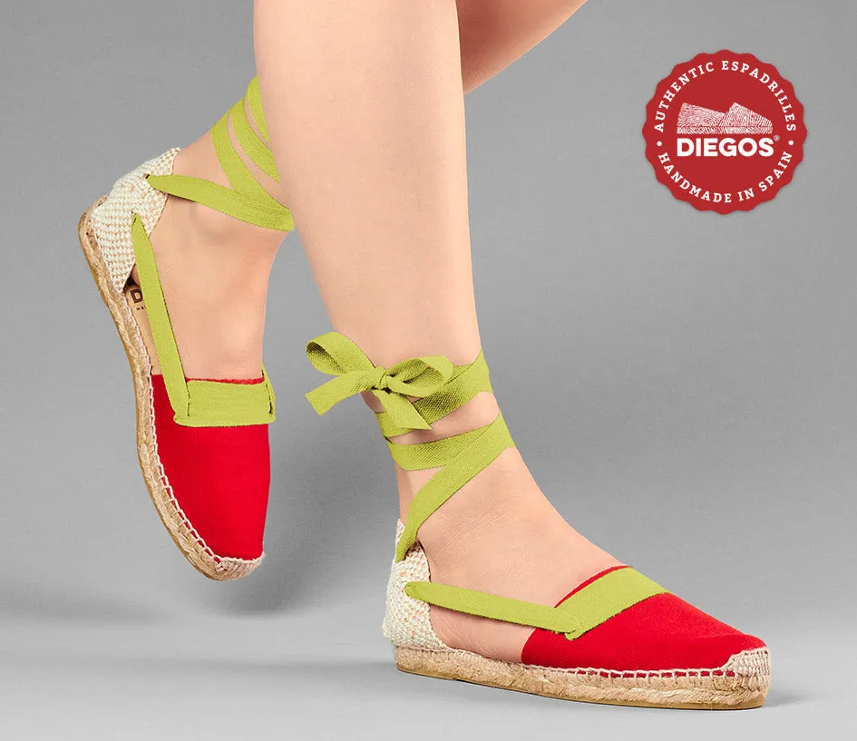 Red flat Lola Basque espadrilles