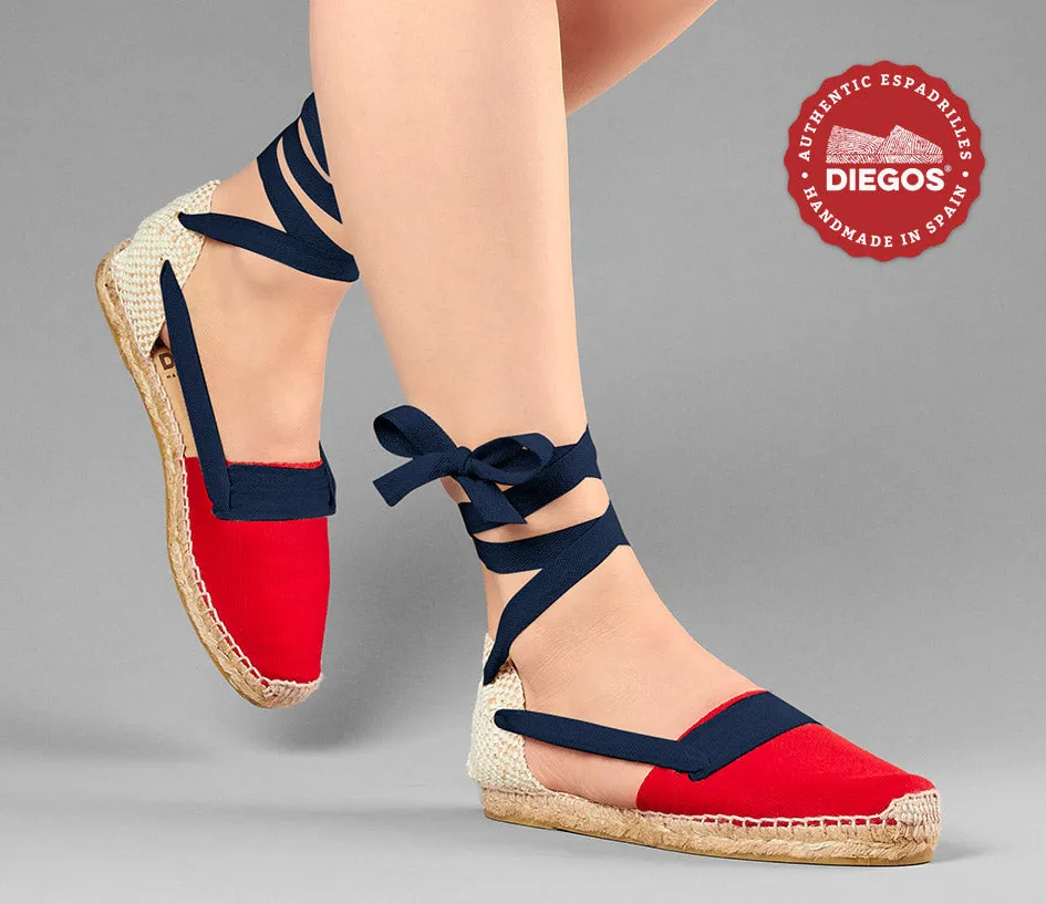 Red flat Lola Basque espadrilles