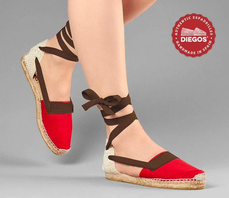 Red flat Lola Basque espadrilles