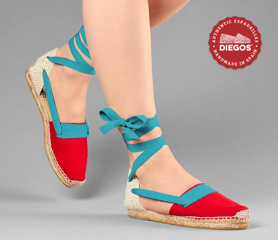 Red flat Lola Basque espadrilles