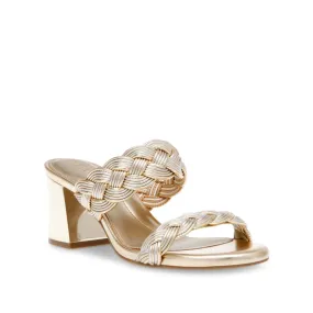 Reggie Silver Gold Braided Anne Klein Dress Sandals
