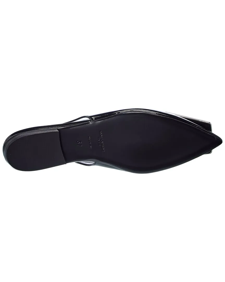 Saint Laurent Vivi Bow Patent Slingback Flat
