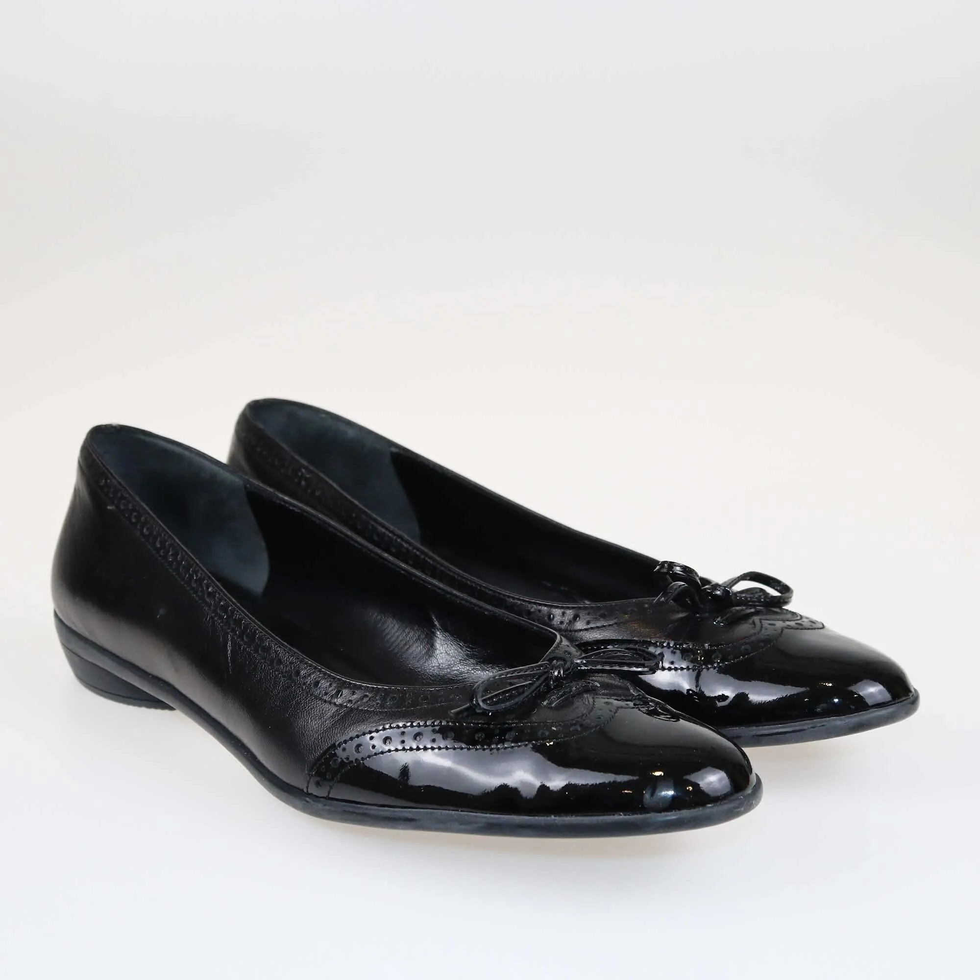 Salvatore Ferragamo Black Bow Ballet Flats