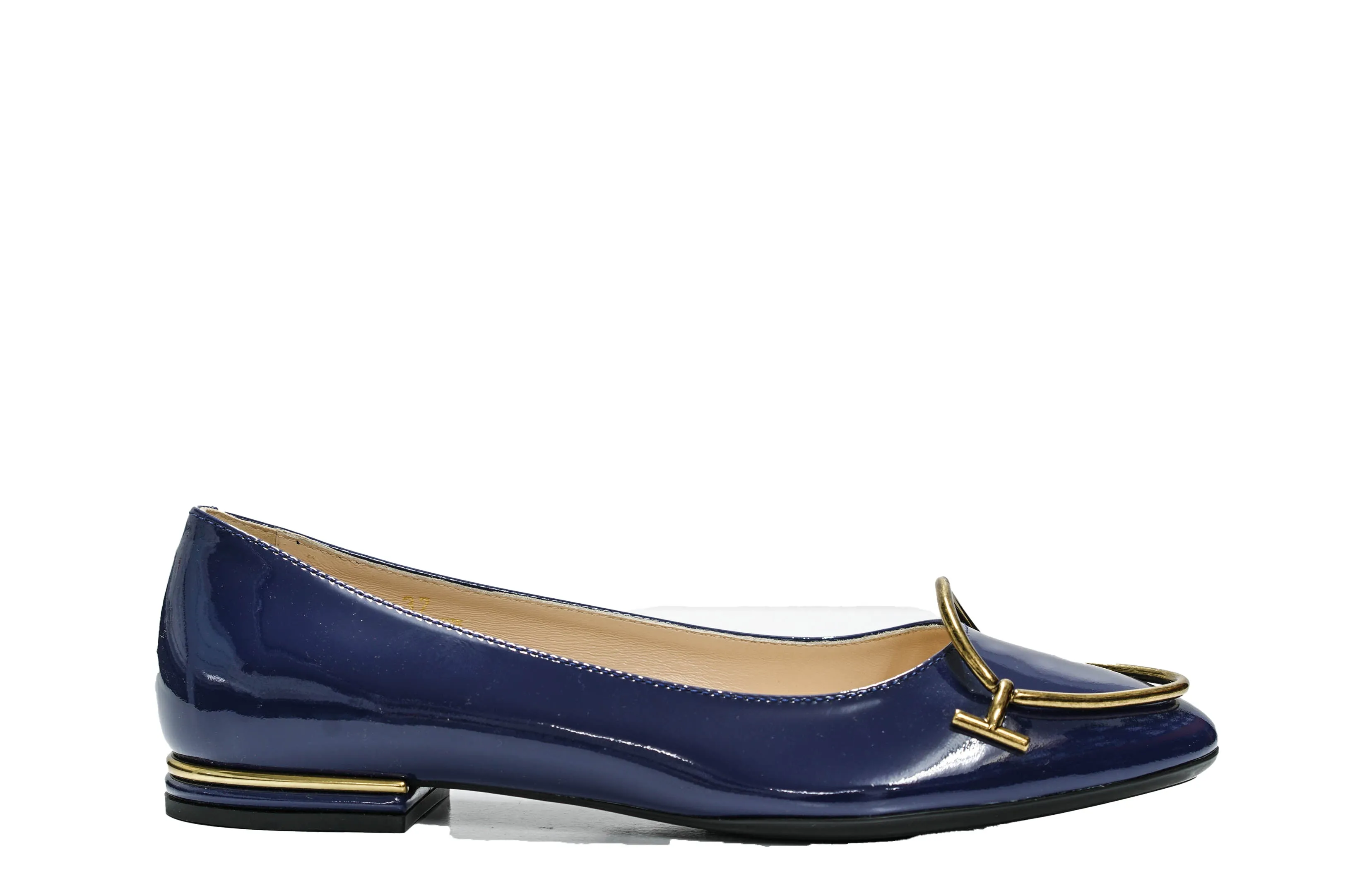 Tod's Women's Ink Patent Buckle Ballerina Flat BOAT50 - 40%OFF