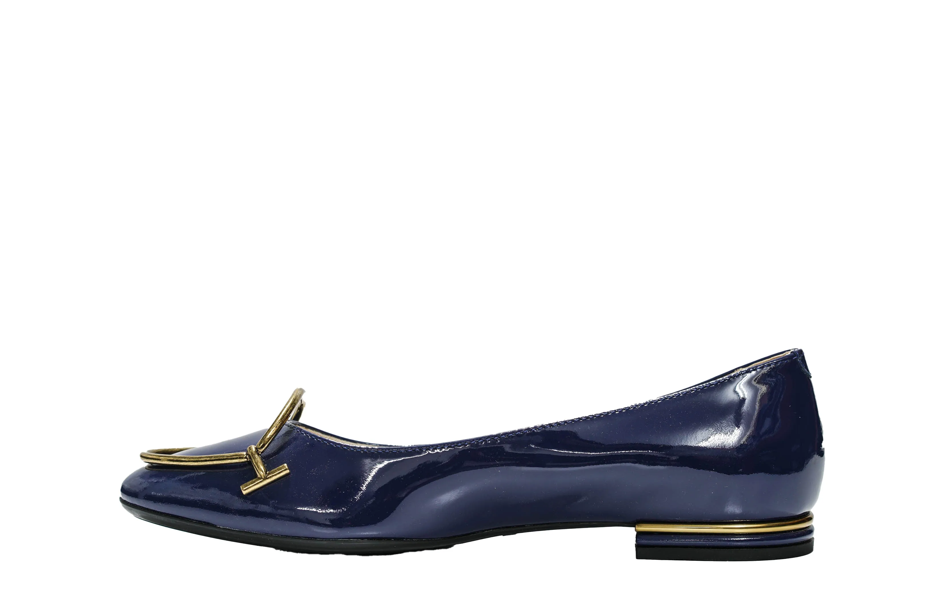 Tod's Women's Ink Patent Buckle Ballerina Flat BOAT50 - 40%OFF