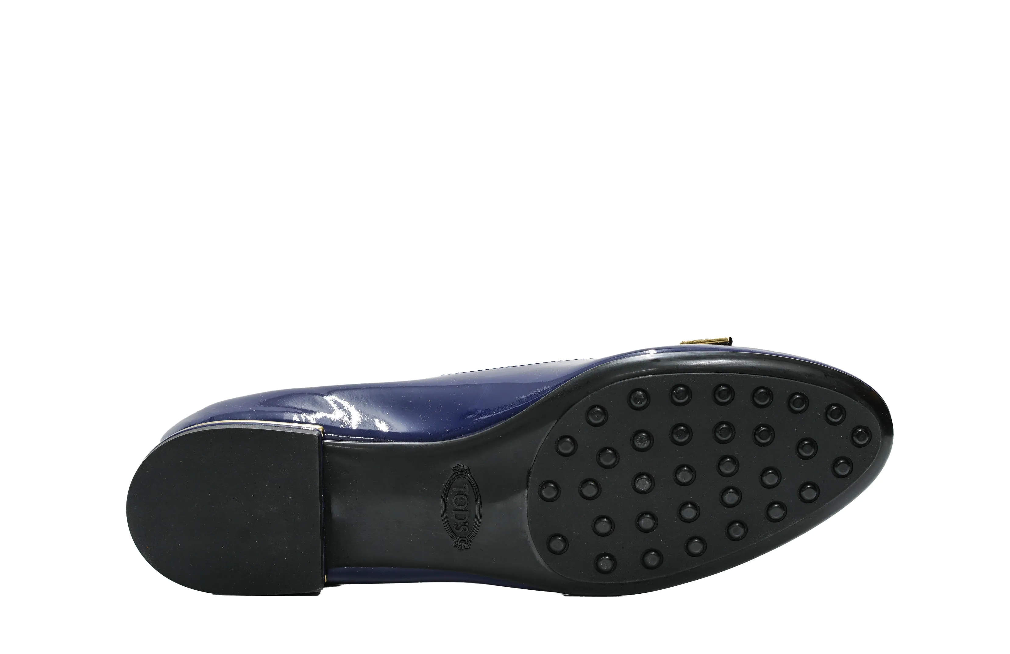 Tod's Women's Ink Patent Buckle Ballerina Flat BOAT50 - 40%OFF